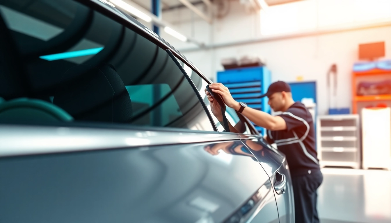 Enhance your vehicle's appearance with expert window tint near me installation by a skilled technician.