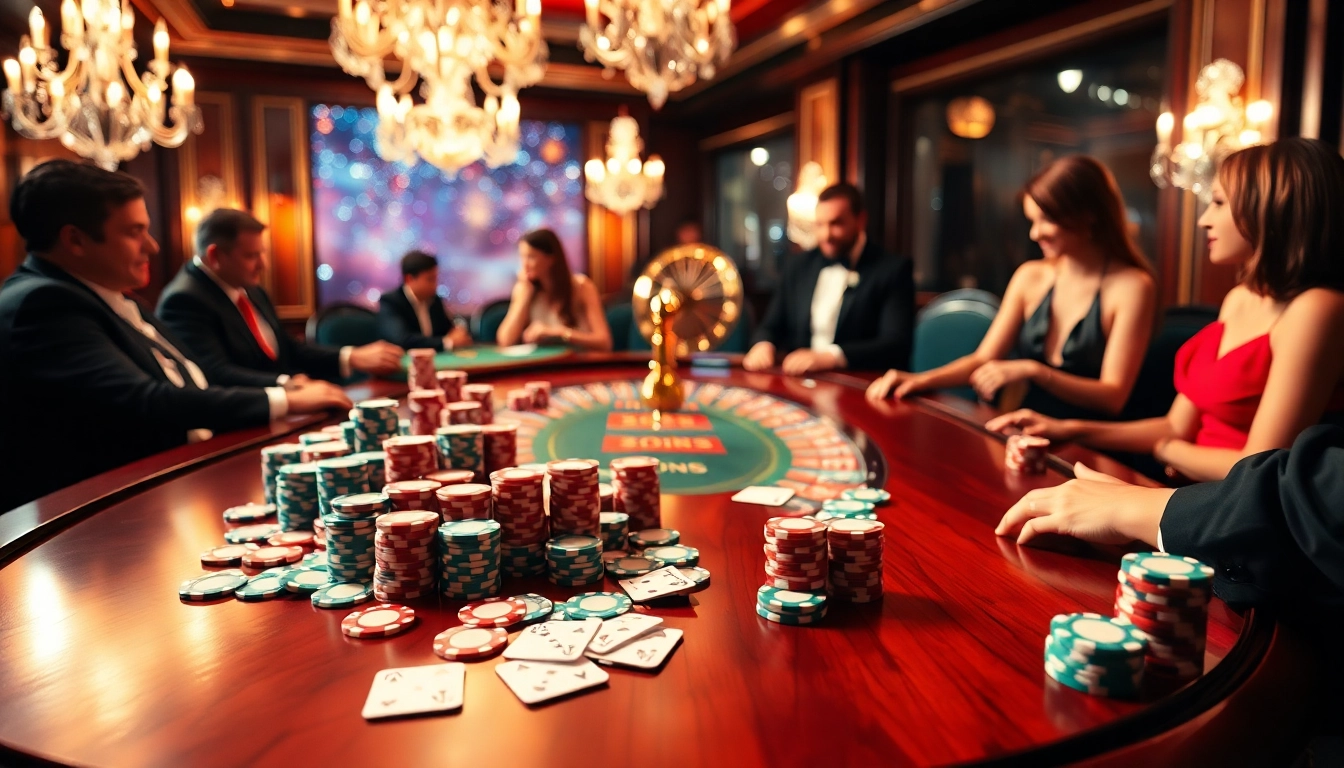 Participez à des jeux passionnants au meilleur casino en ligne avec des jetons de poker et des cartes vibrantes.