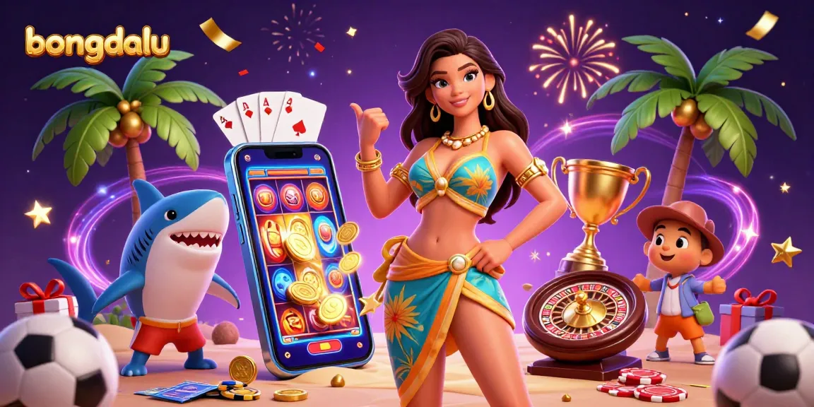 Bet on your favorite sports with bongdalu, showcased by a glamorous woman and fun gambling elements.
