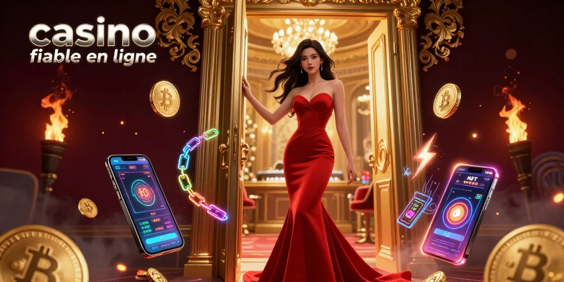 Découvrez l'opulence à l'entrée d'un casino VIP avec une image de marque de casino fiable en ligne et des éléments de cryptomonnaie