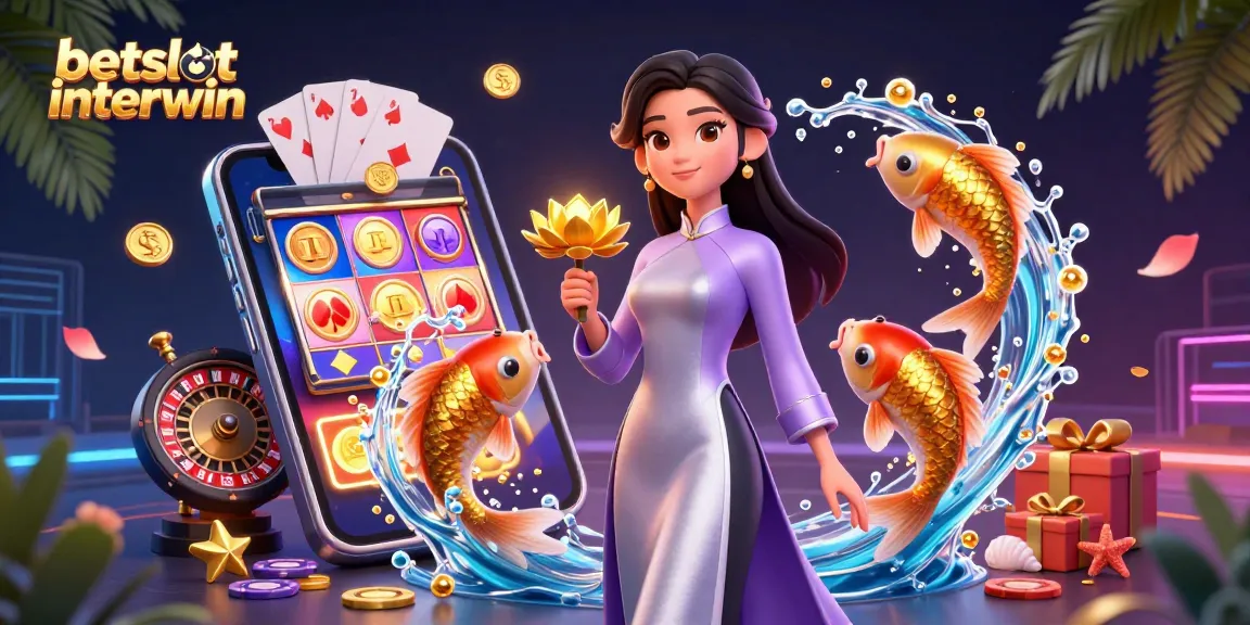 Win big at betslot interwin with dynamic slot games and stunning visuals in this vibrant illustration.
