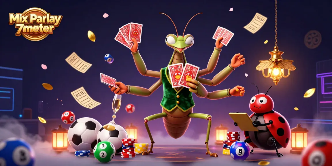 Engage with Mix Parlay 7meter in an illustrated scene of sports betting excitement, showcasing thrilling gameplay.